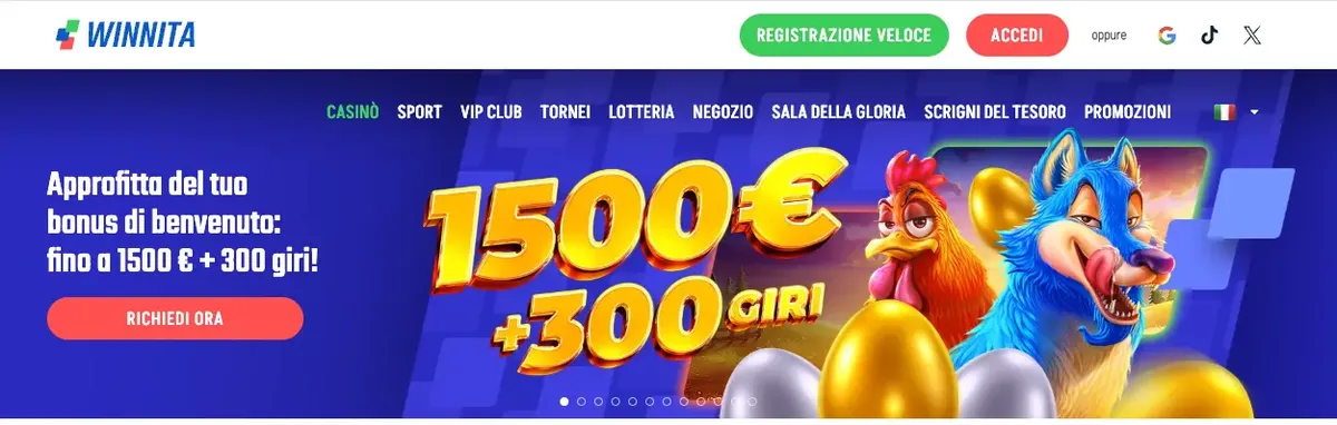 Winnita Casino non AAMS con bonus e giochi online disponibili